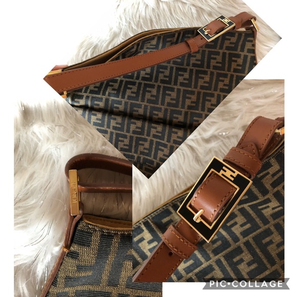 SOLD! 💯% Authentic FENDI Zucca Hobo - Picture 5 of 8